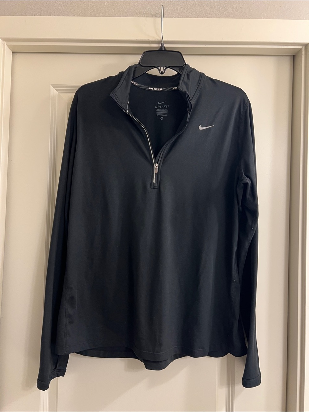 Nike Women's Black Dri-FIT Quarter-Zip Performance Top
